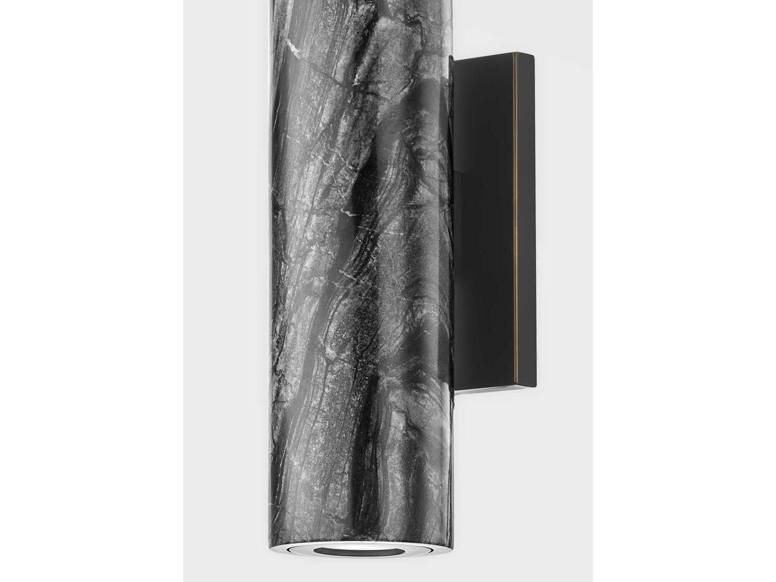 Hudson Valley Predock 2-Light Black Brass LED Wall Sconce