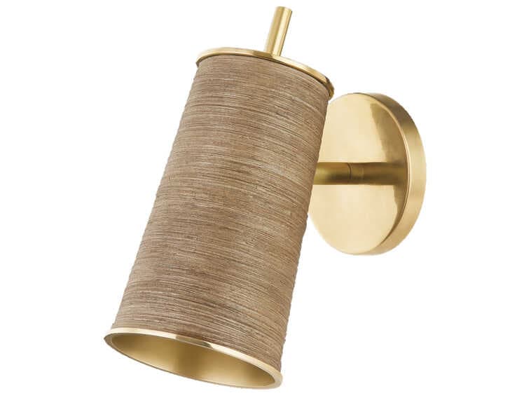 Hudson Valley Delran 1-Light Aged Brass Wall Sconce