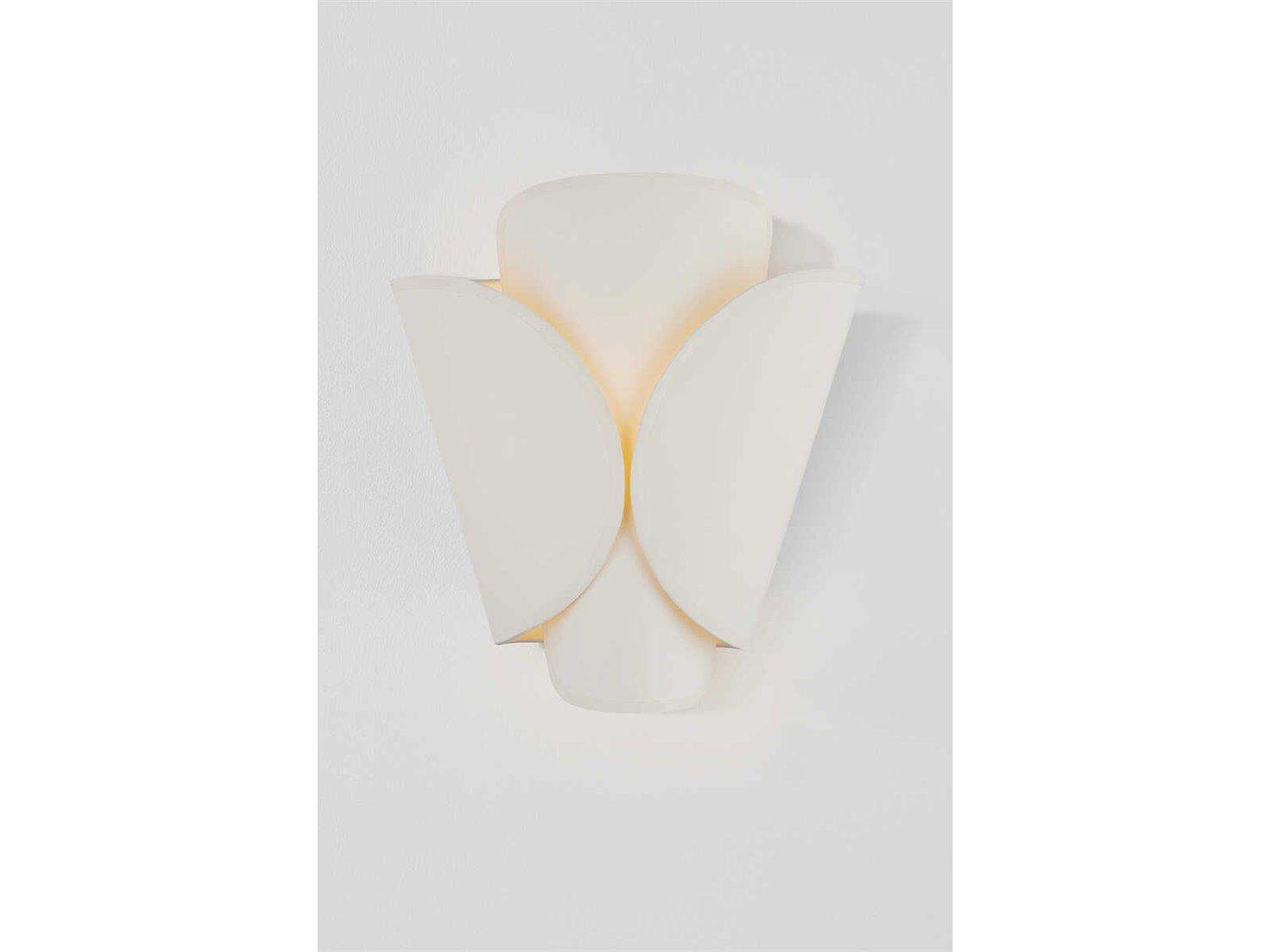 Hudson Valley Savoie 1-Light Off White Brass Wall Sconce