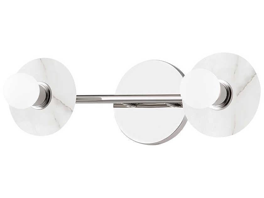 Hudson Valley Elmont 2-Light Polished Nickel Vanity Light
