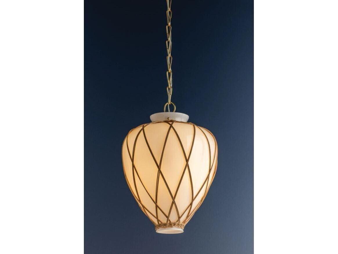 Hudson Valley Apple 1-Light Aged Brass Round Pendant