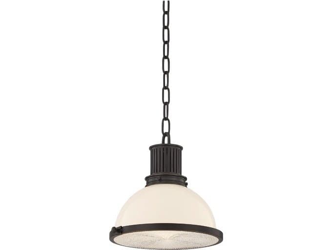 Hudson Valley Pinesbridge 1-Light Distressed Bronze Black Dome Mini Pendant