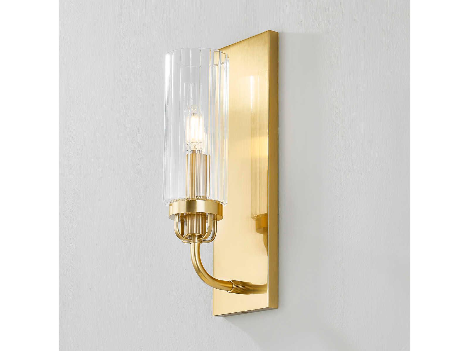 Hudson Valley Halifax 1-Light Aged Brass Wall Sconce