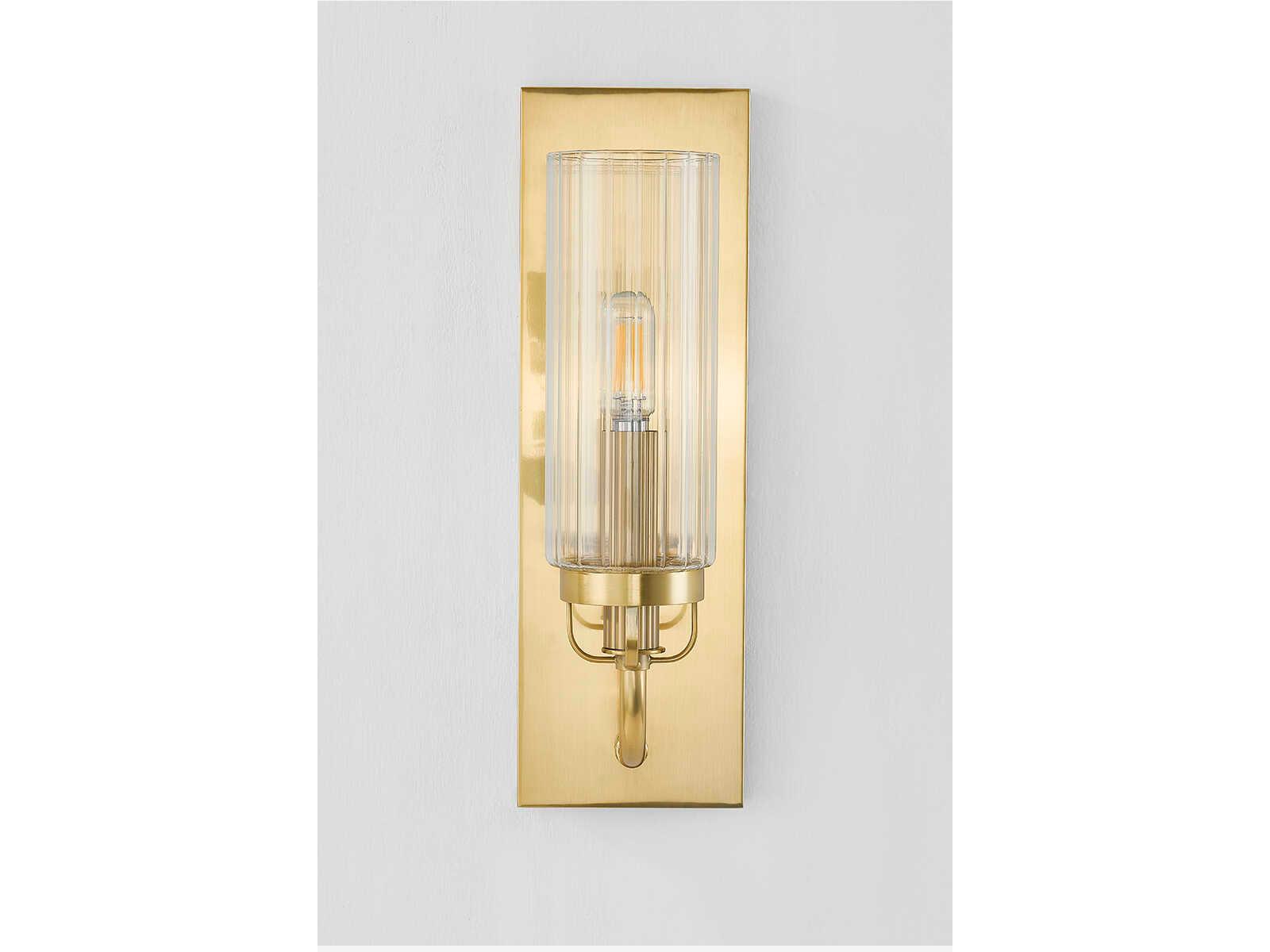 Hudson Valley Halifax 1-Light Aged Brass Wall Sconce