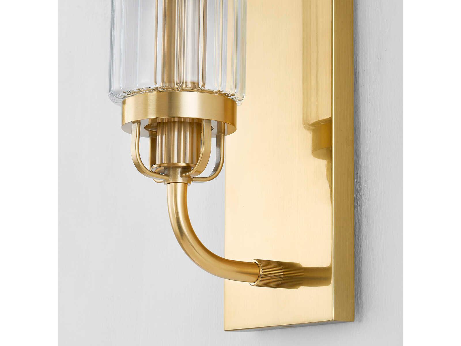 Hudson Valley Halifax 1-Light Aged Brass Wall Sconce