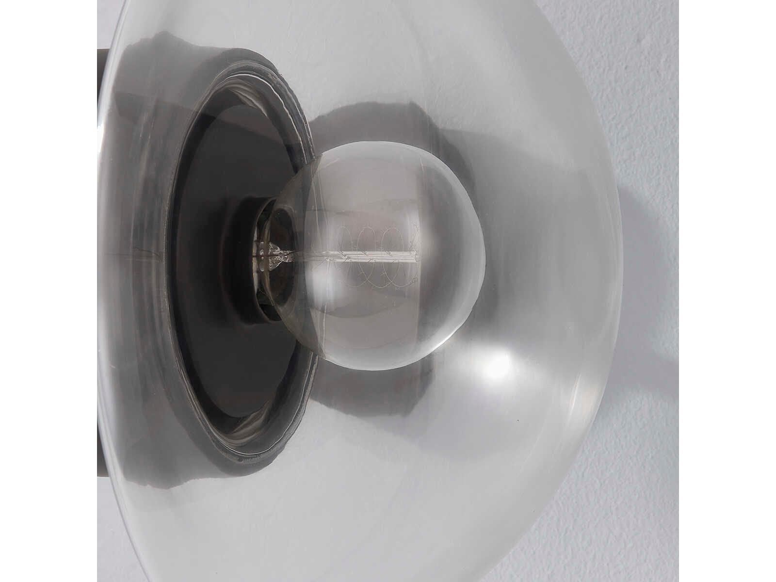 Hudson Valley Kert 2-Light Black Brass Glass Wall Sconce