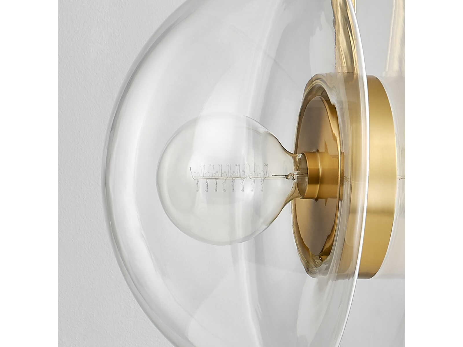 Hudson Valley Kert 2-Light Aged Brass Glass Round Pendant