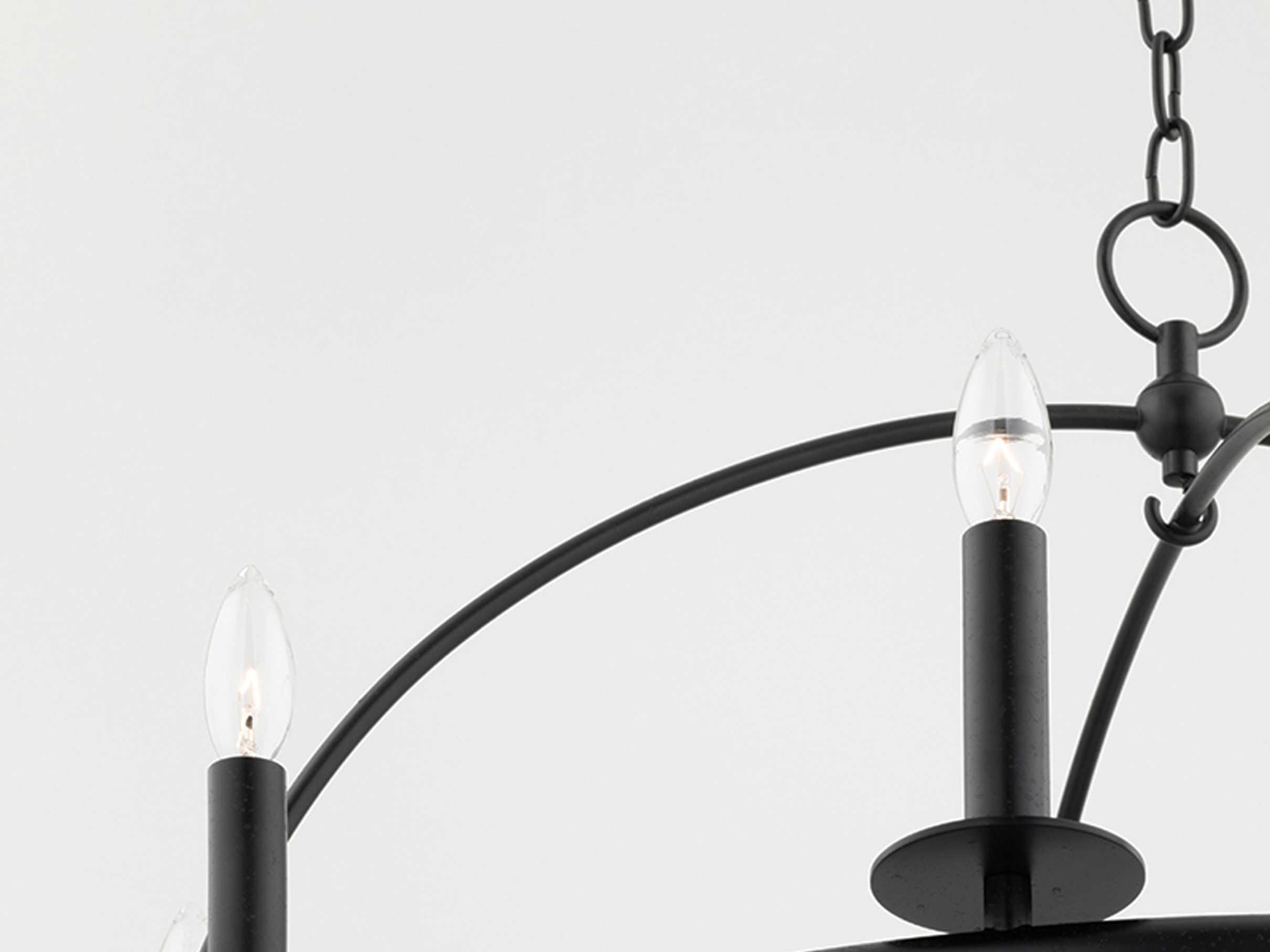 Hudson Valley Howell 20-Light Aged Iron Black Candelabra Round Tiered Chandelier