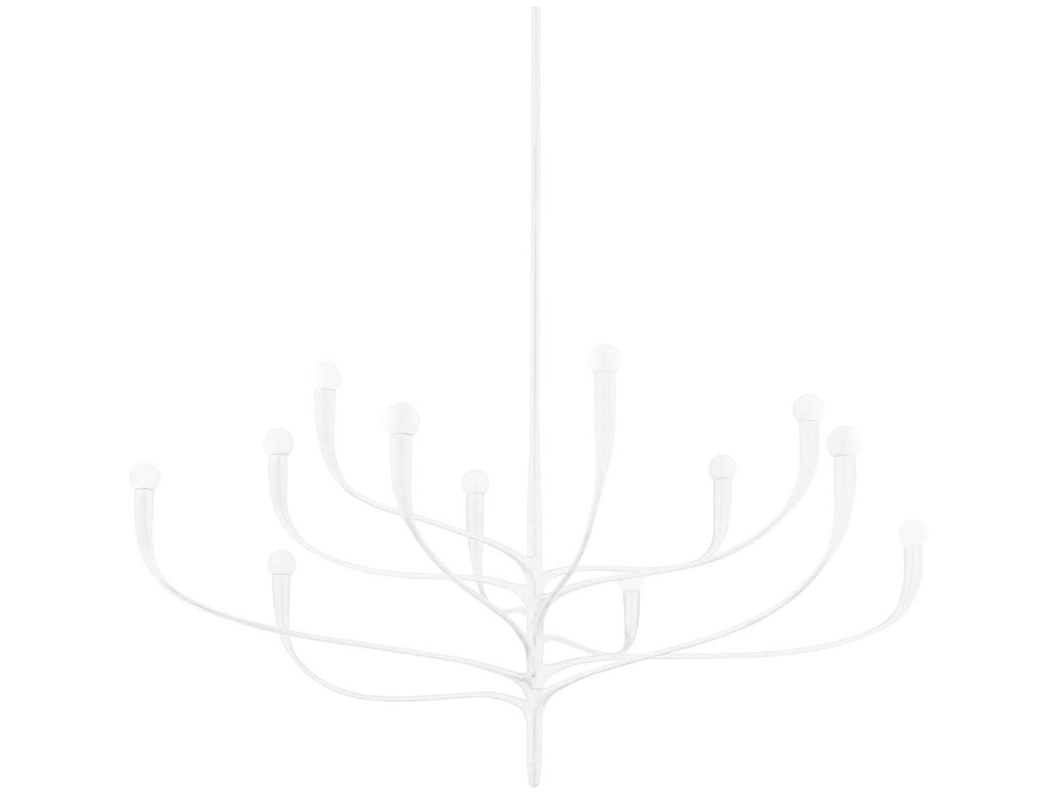 Hudson Valley Labra 12-Light White Plaster Chandelier