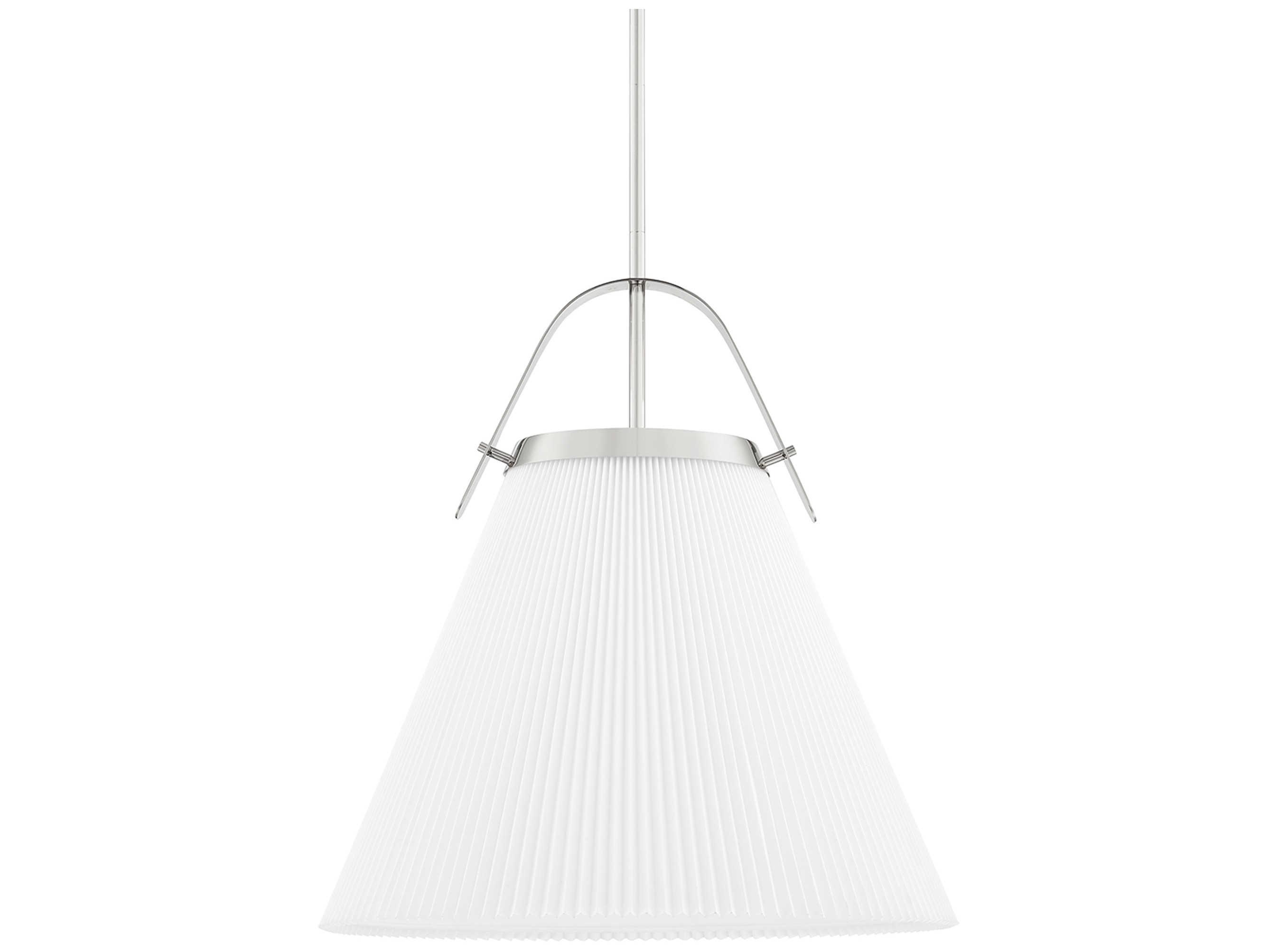 Hudson Valley Aldridge 1-Light Polished Nickel Off White Pendant