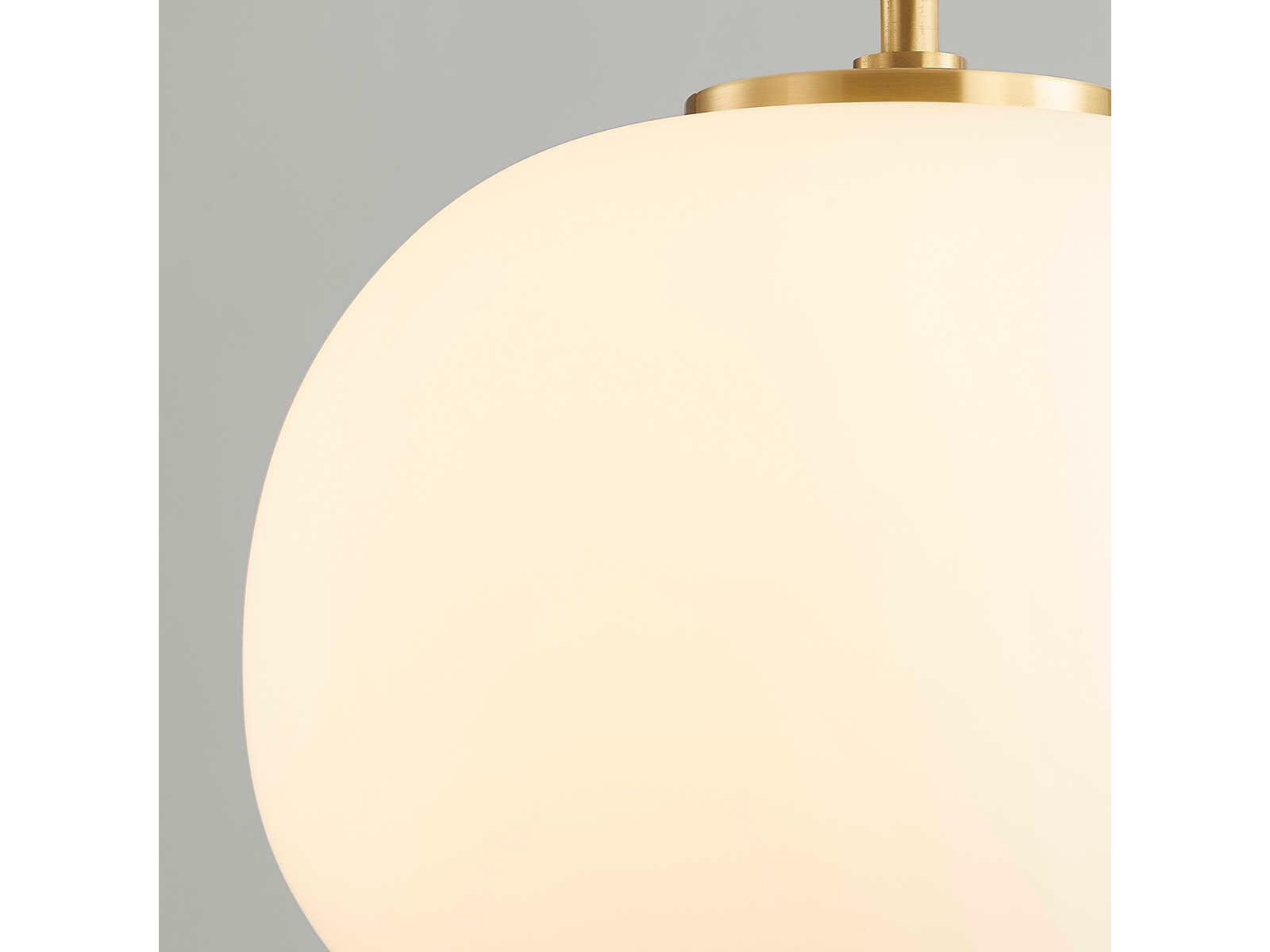 Hudson Valley Ingels 1-Light Aged Brass Glass Globe Mini Pendant