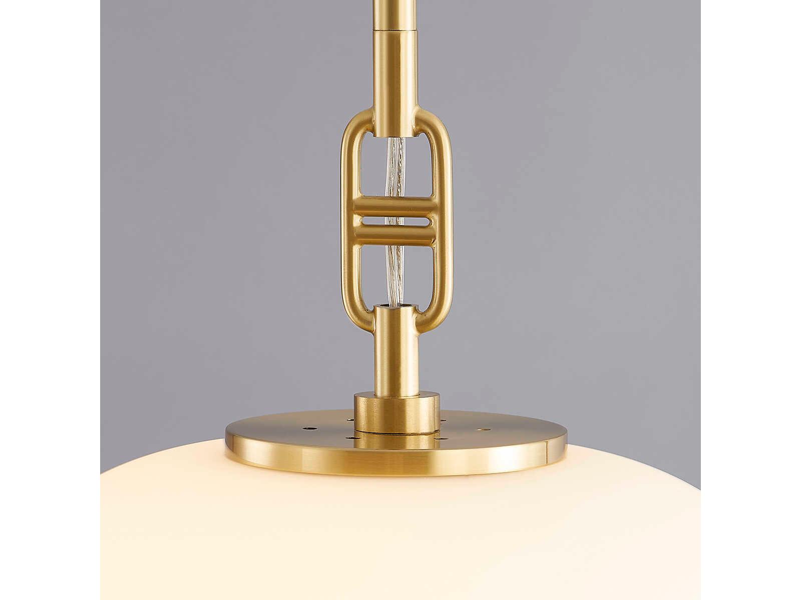 Hudson Valley Ingels 1-Light Aged Brass Glass Globe Pendant