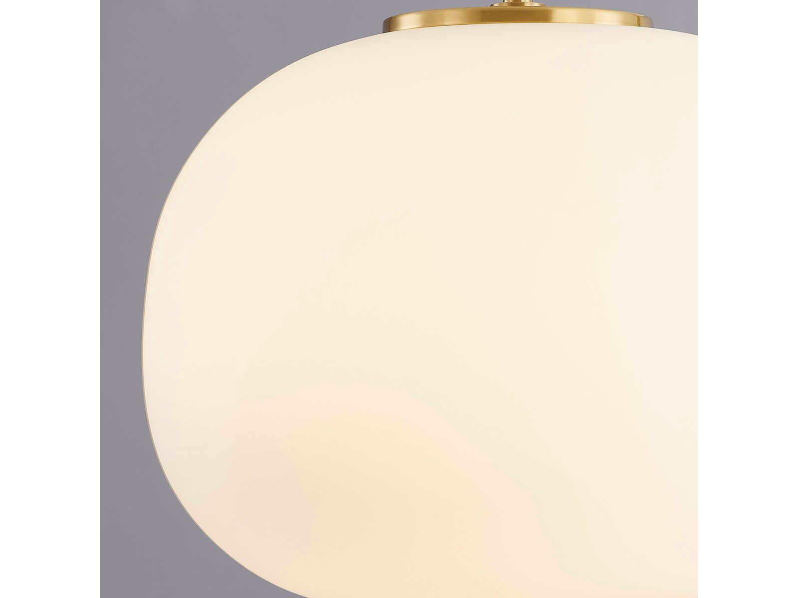 Hudson Valley Ingels 1-Light Aged Brass Glass Globe Pendant