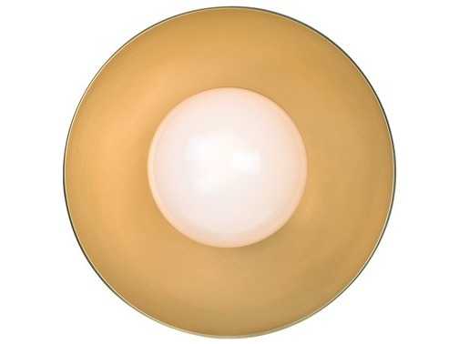 Hudson Valley Julien 1-Light Aged Brass Off White Glass LED Wall Sconce