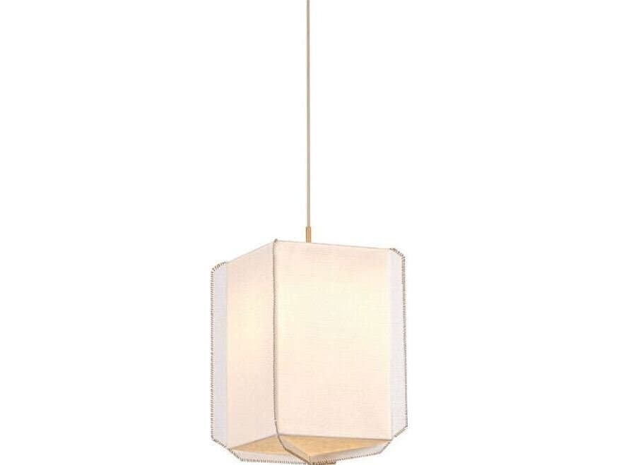 Hudson Valley Louise 1-Light Patina Gold Leaf Linear Pendant