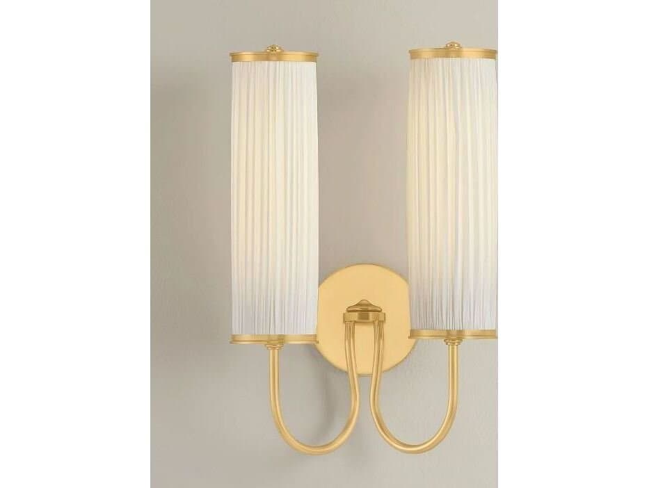 Hudson Valley Elaine 2-Light Aged Brass Wall Sconce
