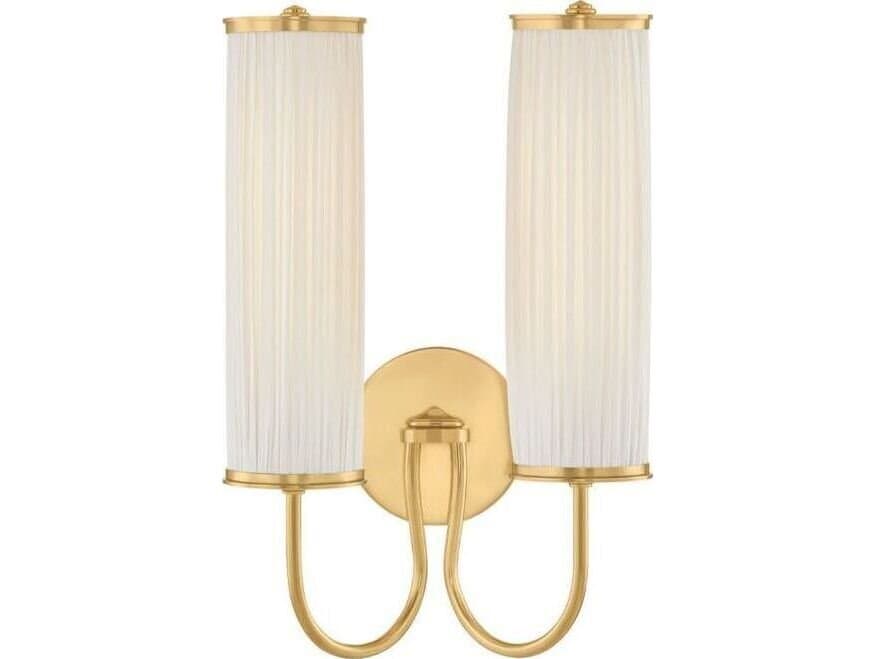 Hudson Valley Elaine 2-Light Aged Brass Wall Sconce