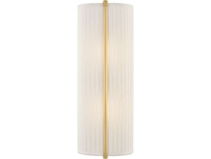Hudson Valley Cornell 2-Light Aged Brass Wall Sconce