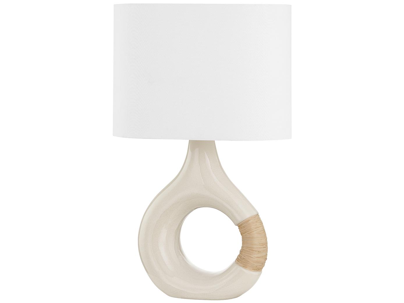 Hudson Valley Mindy Aged Brass White Buffet Lamp