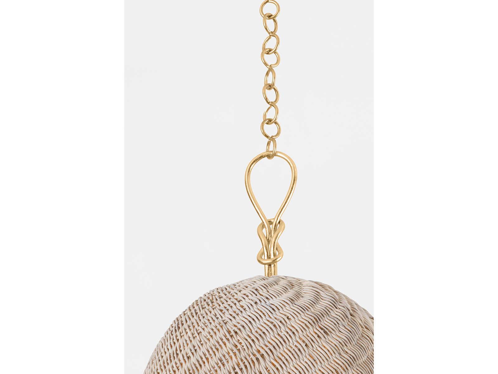 Hudson Valley Reina 1-Light Gold Leaf Gray Bell Pendant