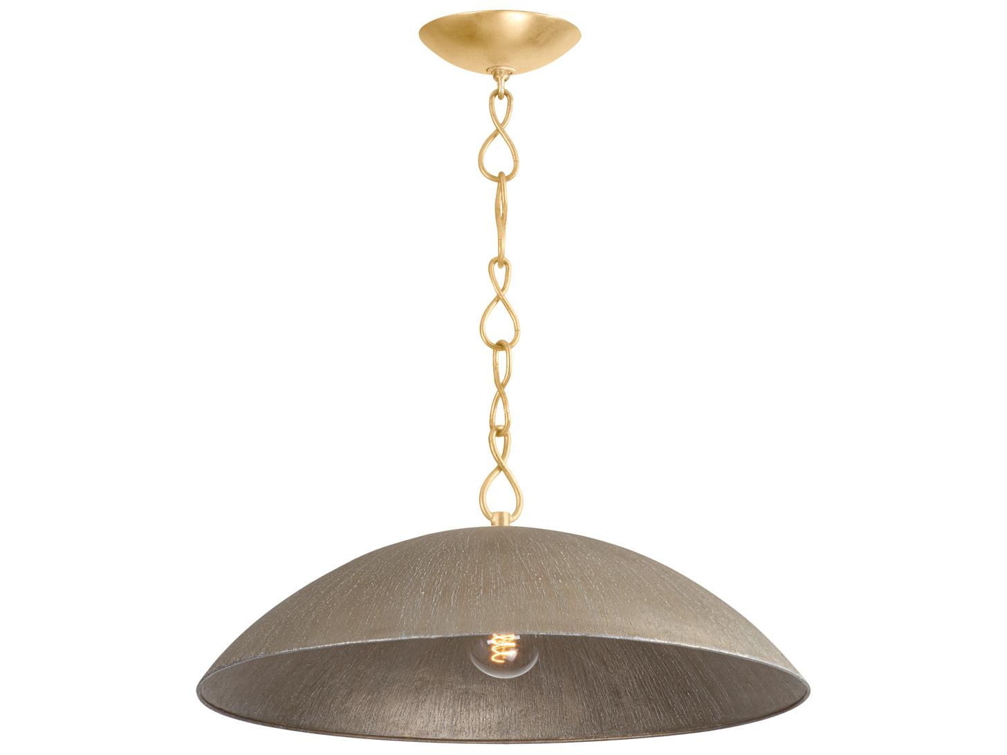 Hudson Valley Eve 1-Light Silver Dome Pendant