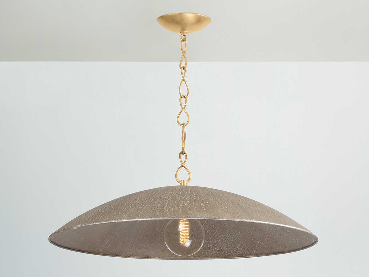 Hudson Valley Eve 1-Light Silver Drum Pendant