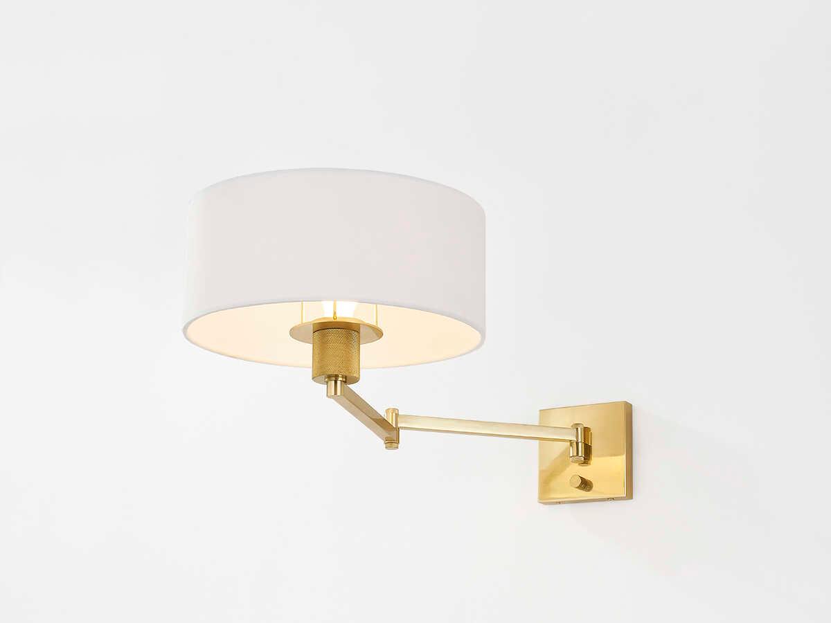 Hudson Valley Sammy 1-Light Aged Brass Swing Wall Sconce