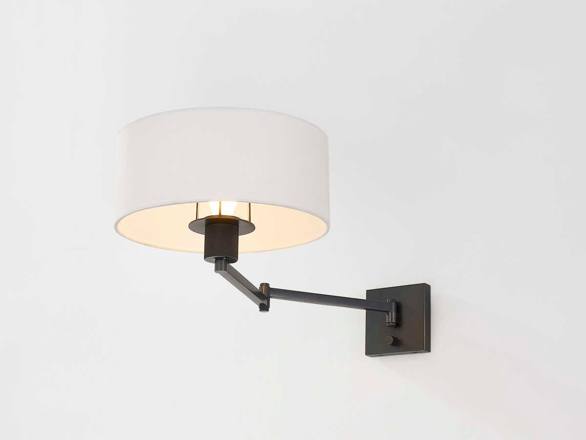 Hudson Valley Sammy 1-Light Old Bronze Black Swing Wall Sconce