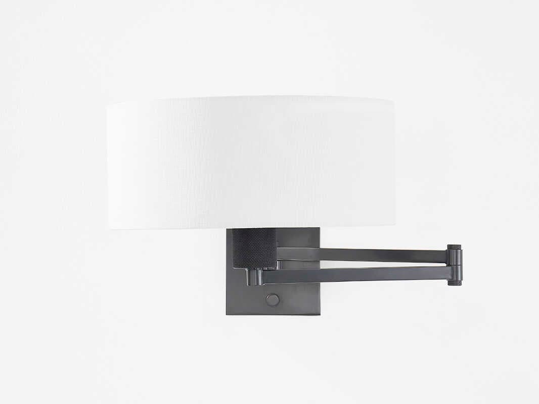 Hudson Valley Sammy 1-Light Old Bronze Black Swing Wall Sconce