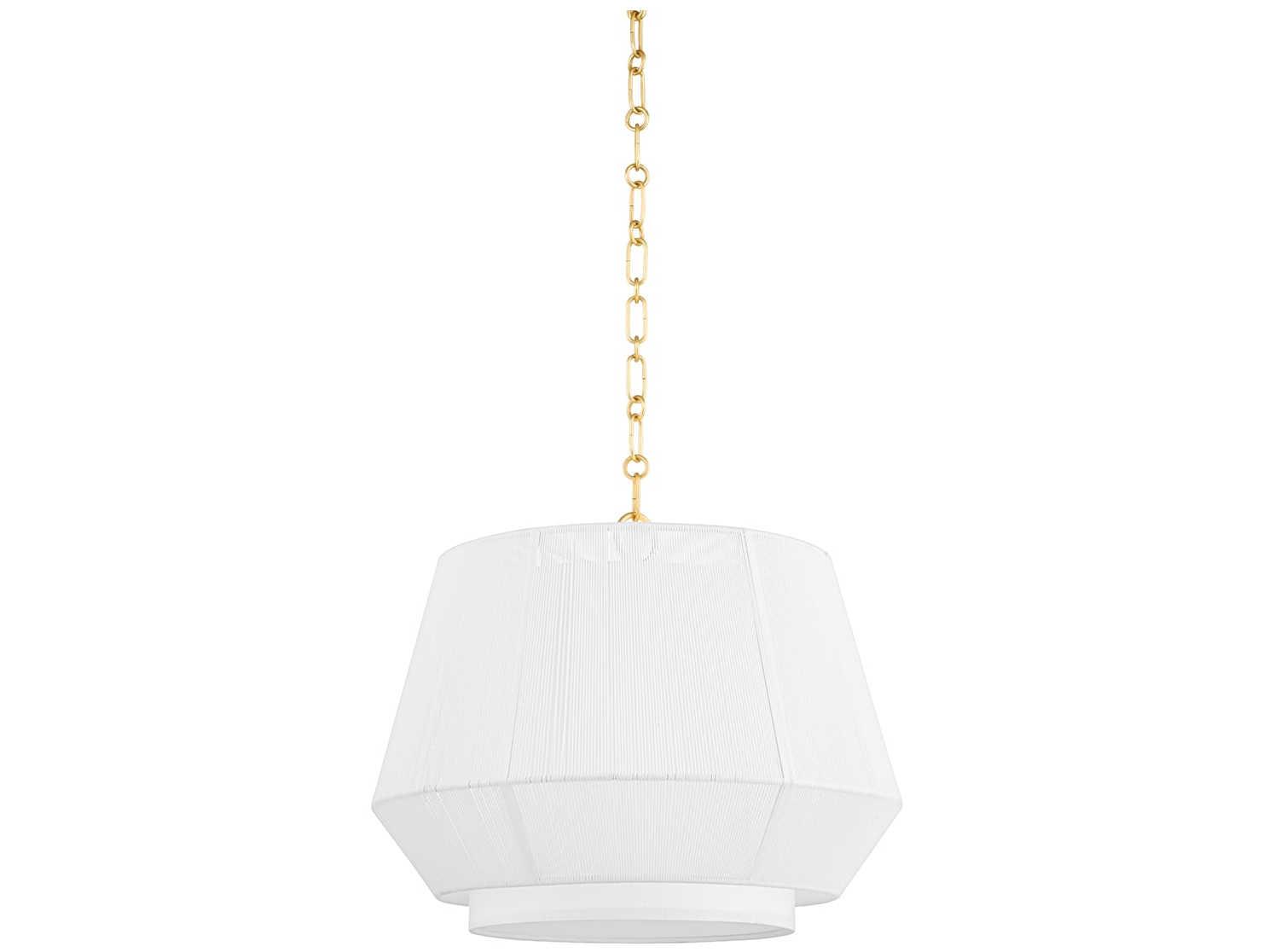 Hudson Valley Debi 1-Light Aged Brass Pendant