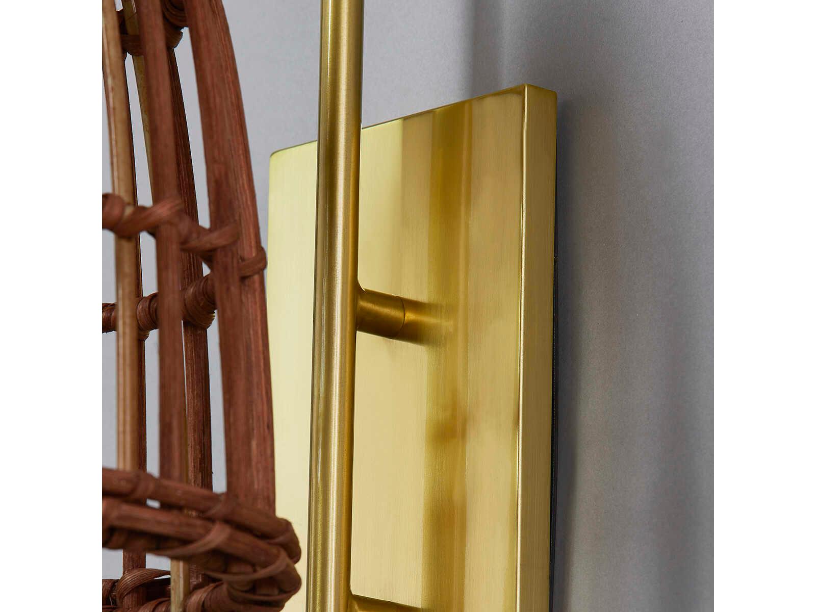 Hudson Valley Jordan 1-Light Aged Brass Brown Wall Sconce