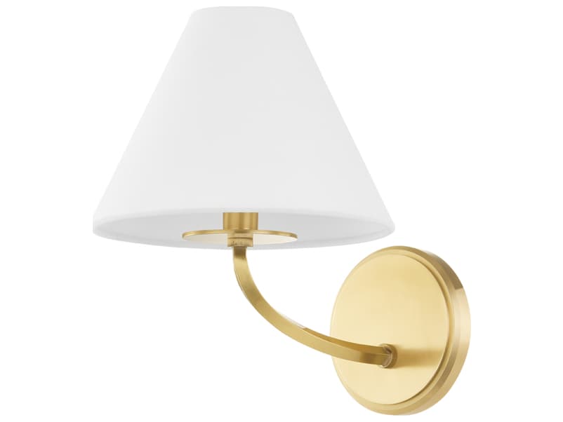 Hudson Valley Stacey 1-Light Aged Brass Wall Sconce