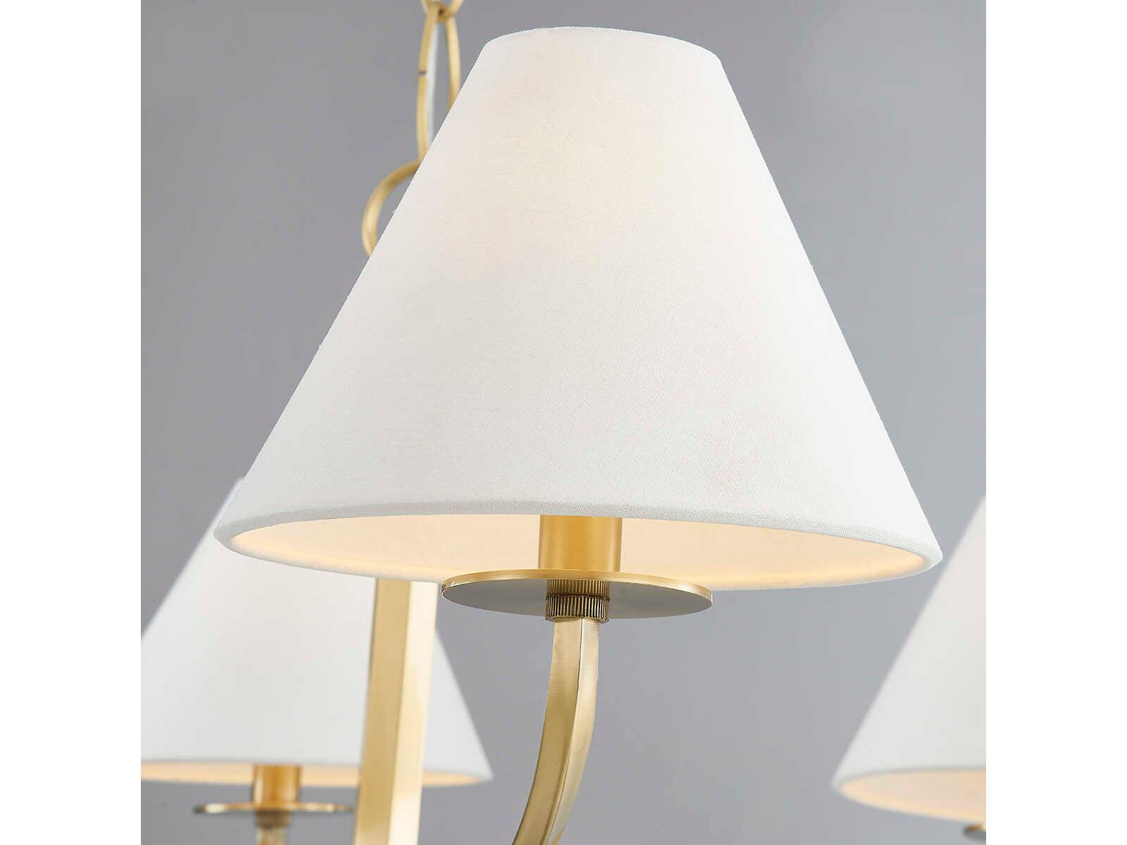 Hudson Valley Stacey 6-Light Aged Brass Empire Chandelier