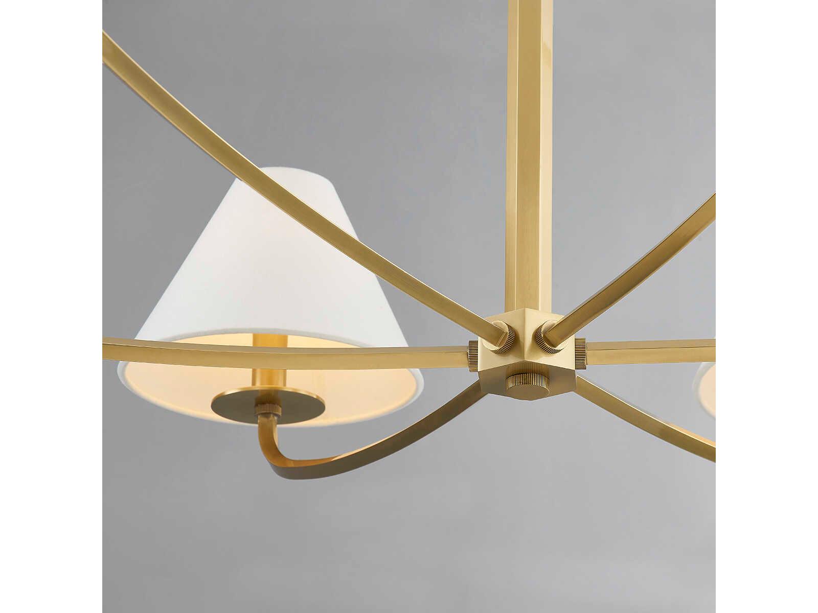 Hudson Valley Stacey 6-Light Aged Brass Empire Chandelier