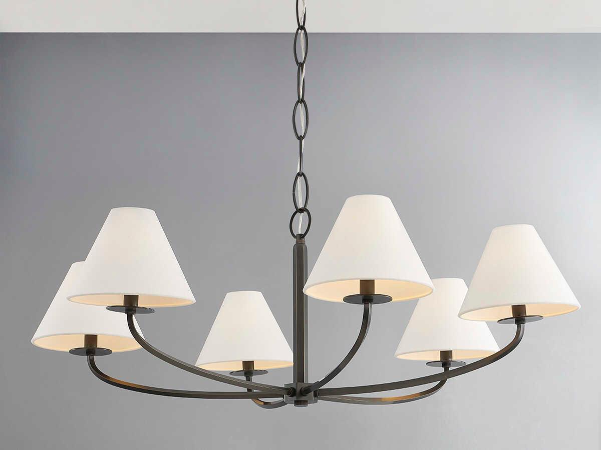 Hudson Valley Stacey 6-Light Old Bronze Empire Chandelier