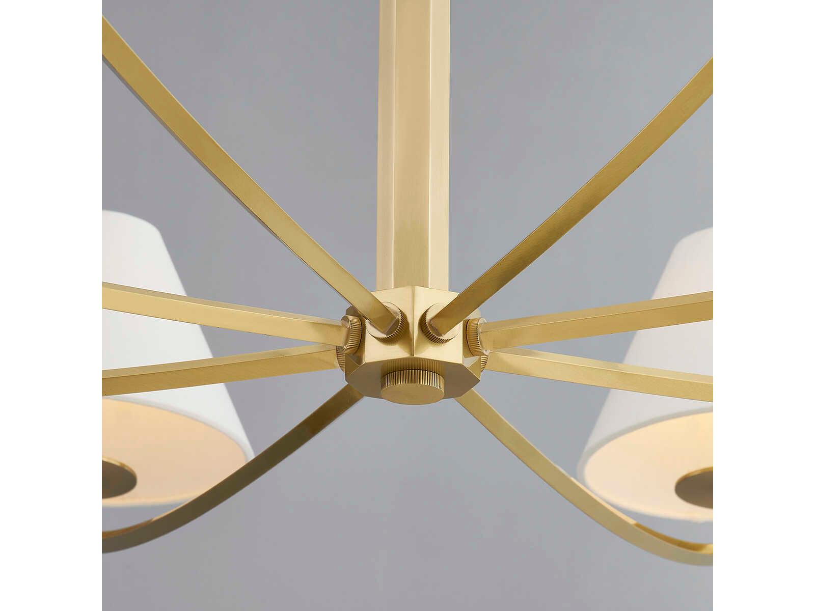 Hudson Valley Stacey 8-Light Aged Brass Empire Chandelier