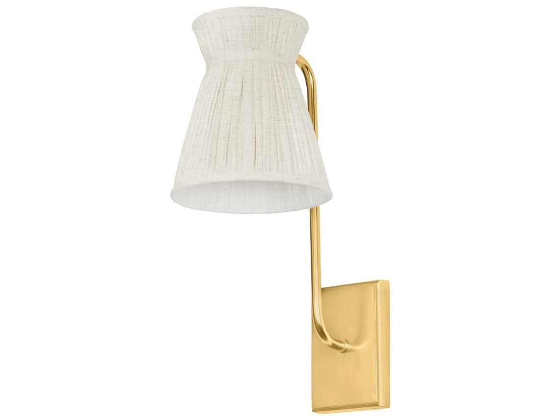 Hudson Valley Hollywood 1-Light Aged Brass Wall Sconce