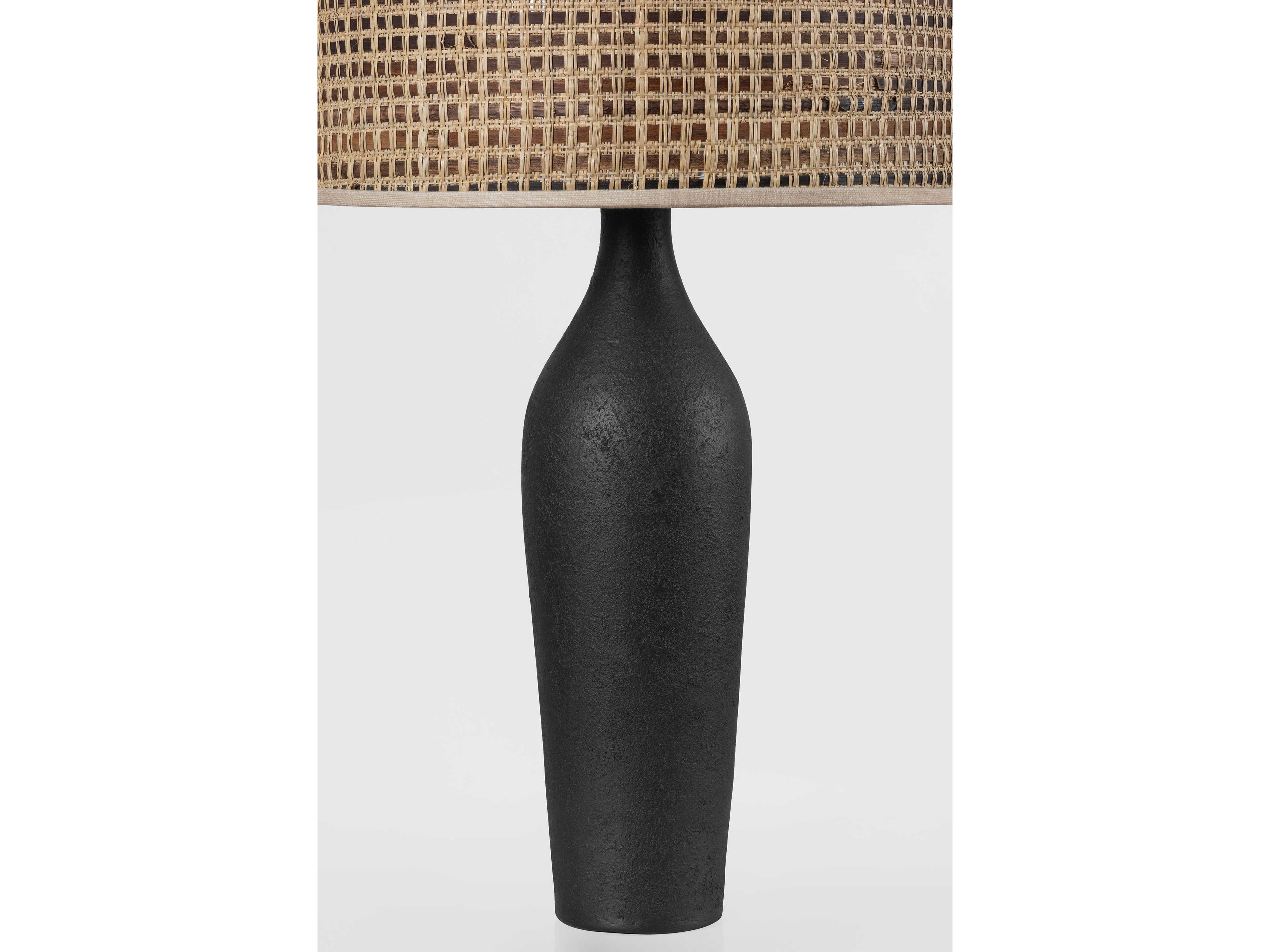 Hudson Valley Wingdale Aged Brass Ceramic Black Ash Buffet Lamp