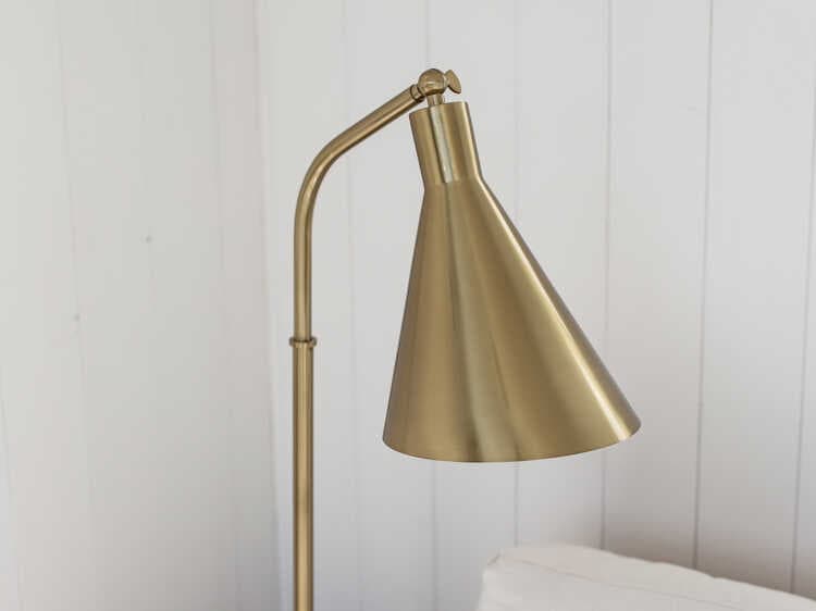 Hudson Valley Stanton Aged Brass Metal Floor Lamp