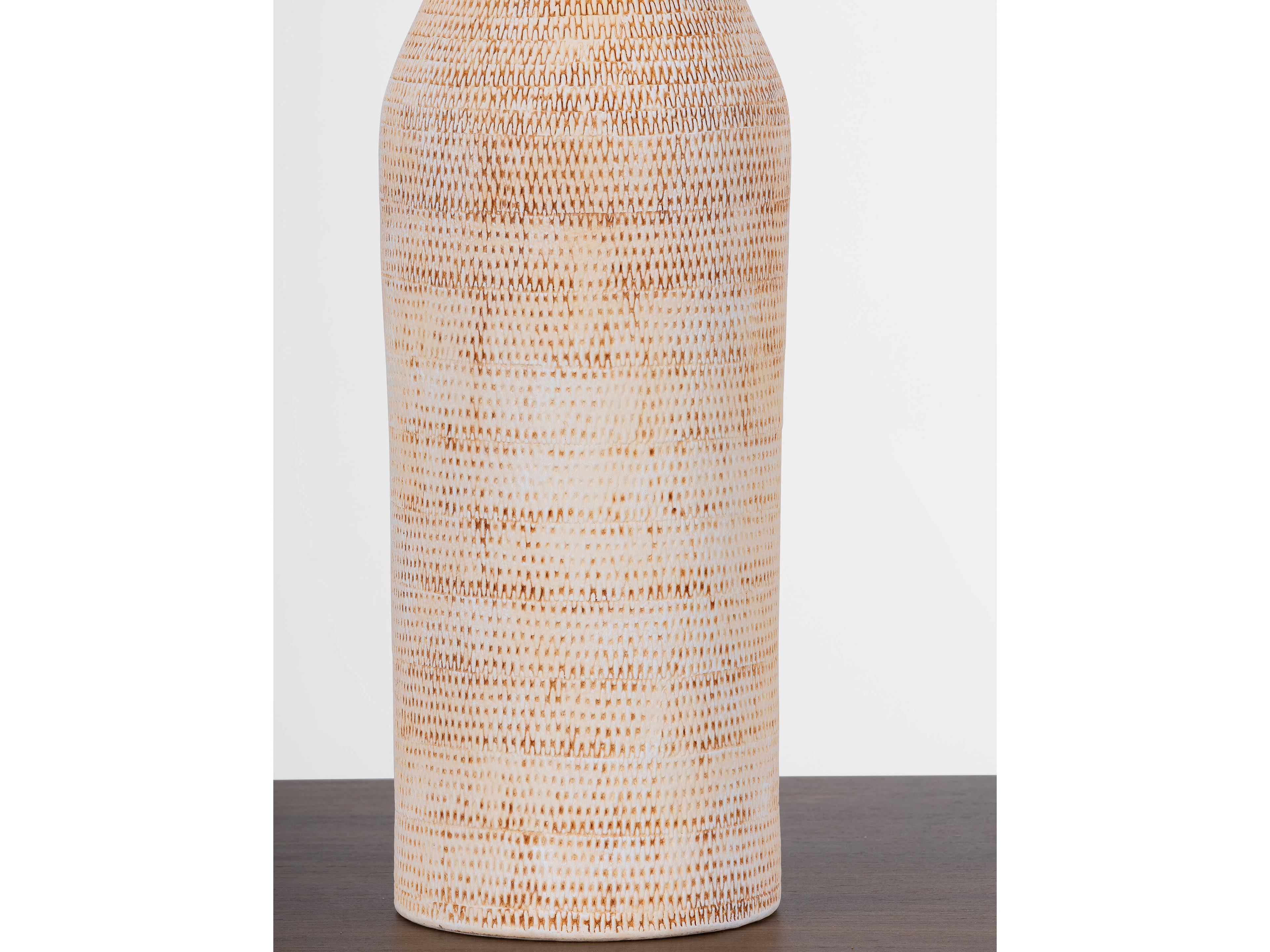 Hudson Valley Medina Aged Brass Ceramic Basketweave White Linen Brown Buffet Lamp