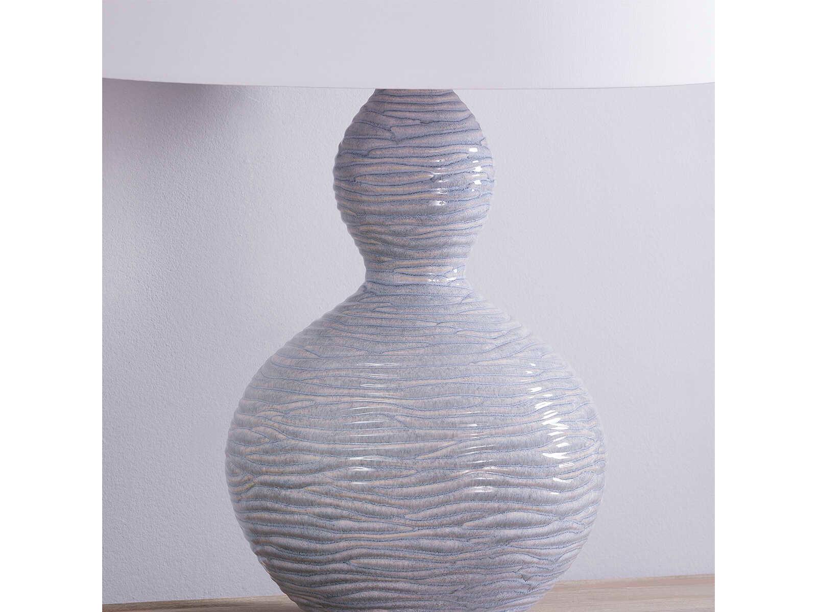 Hudson Valley Cairns Aged Brass Blue Buffet Lamp