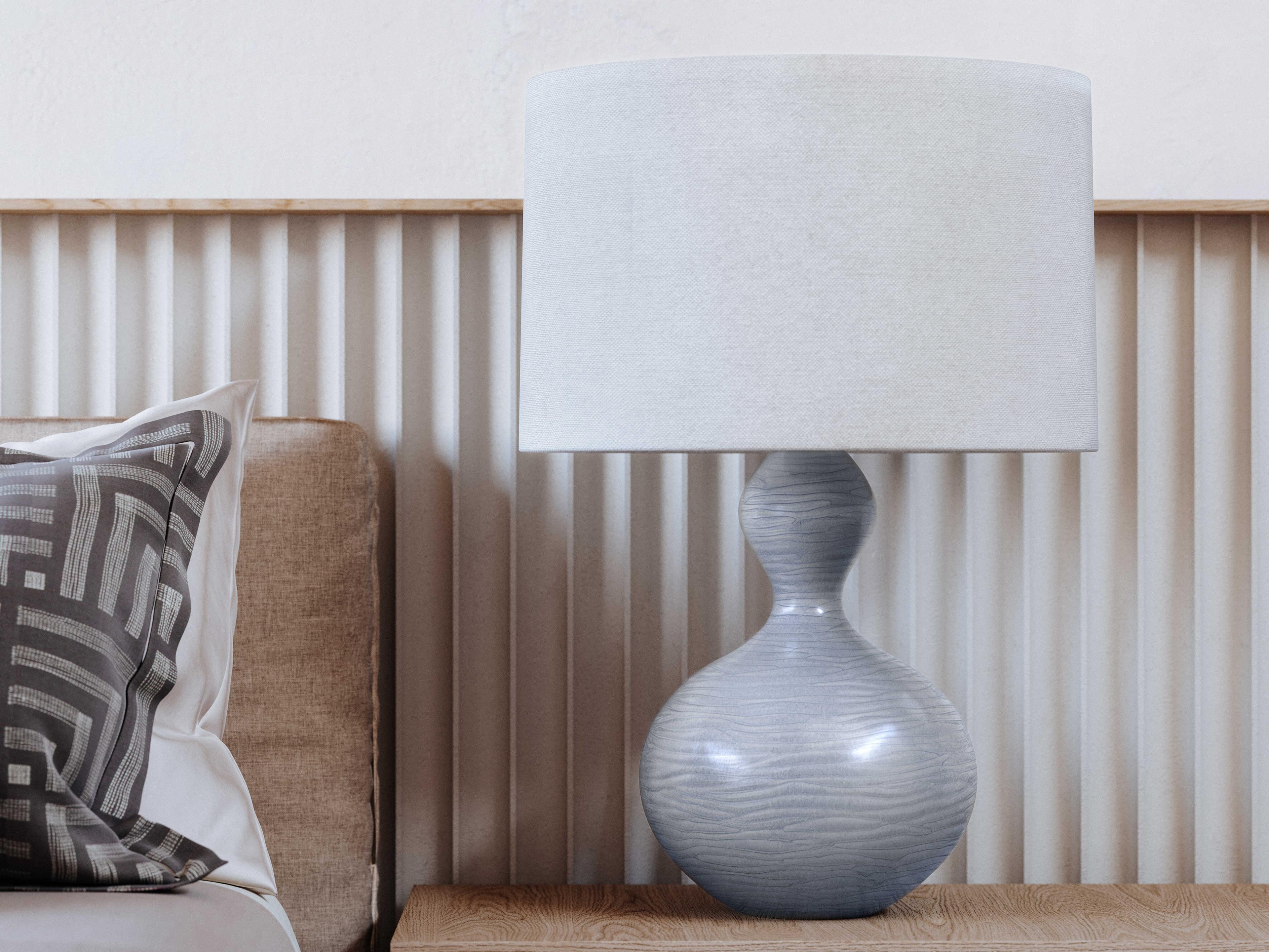 Hudson Valley Cairns Aged Brass Blue Buffet Lamp