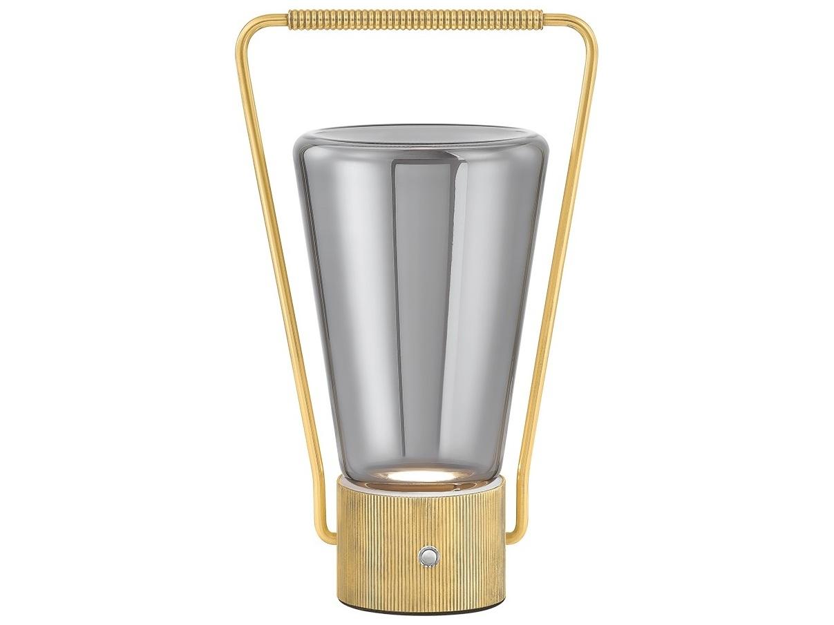 Hudson Valley Booker Aged Brass Smoke Glass Table Lamp