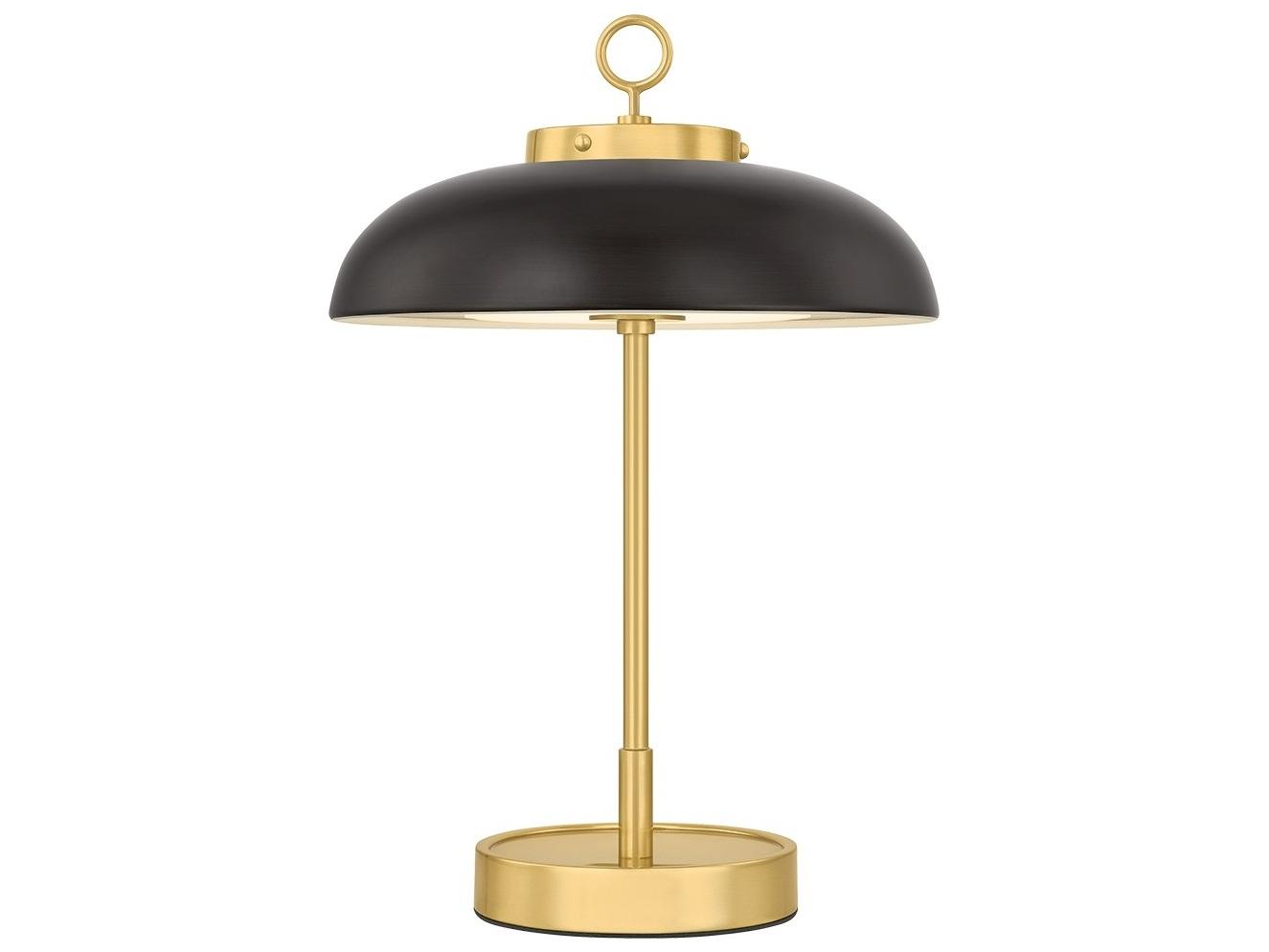 Hudson Valley Hector Aged Brass Distressed Bronze White Acrylic Table Lamp