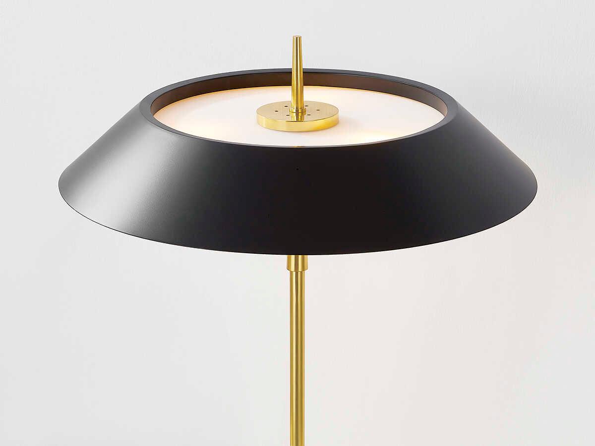 Hudson Valley Westport Aged Brass Soft Black Opal Matte Glass Table Lamp