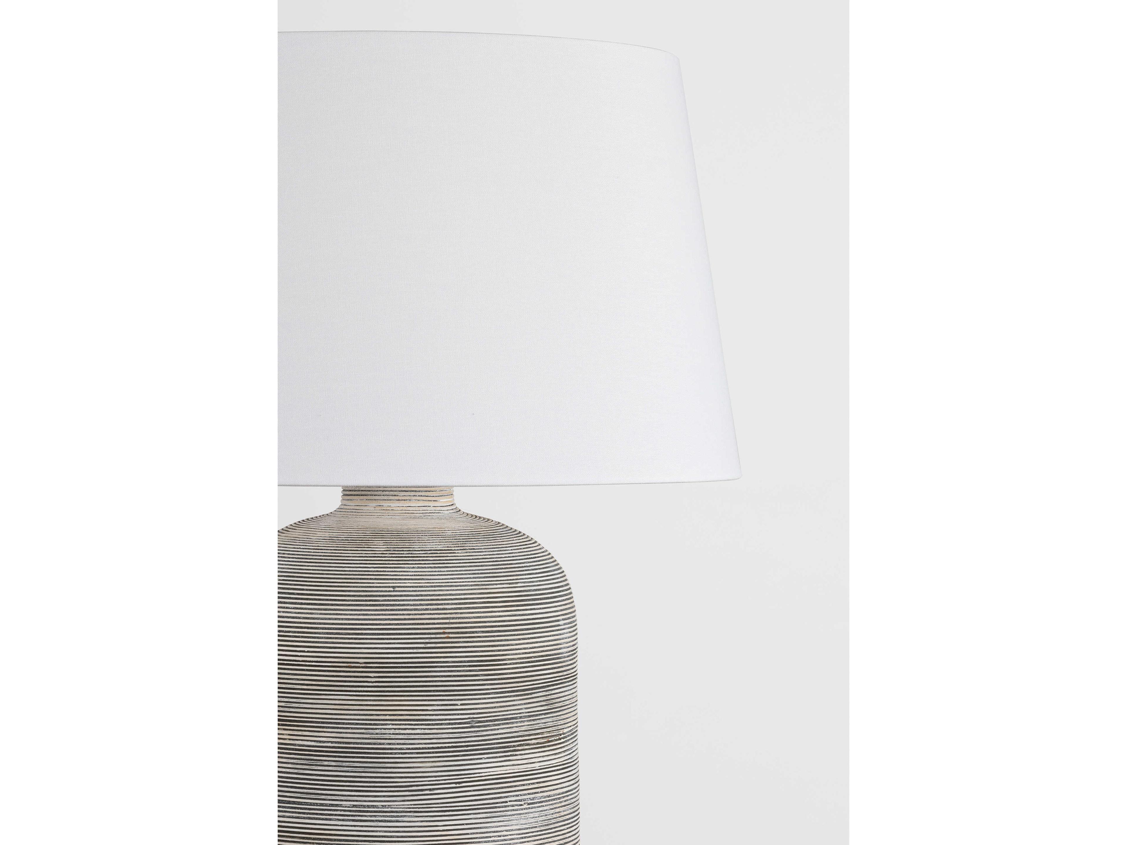 Hudson Valley Sutton Manor Aged Brass Ceramic Cream Shadow White Linen Gray Buffet Lamp