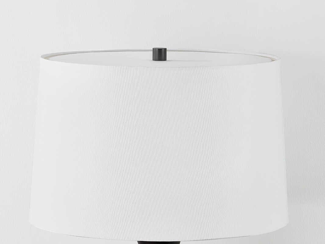 Hudson Valley Naseby White Linen Bronze Buffet Lamp