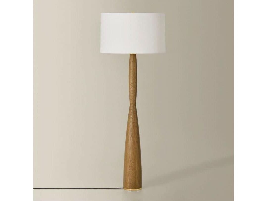 Hudson Valley Somers Chase Aged Brass Floor Lamp