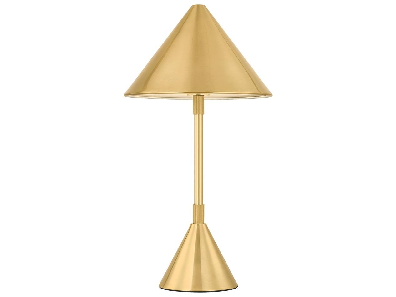 Hudson Valley Salma Aged Brass White Acrylic Table Lamp