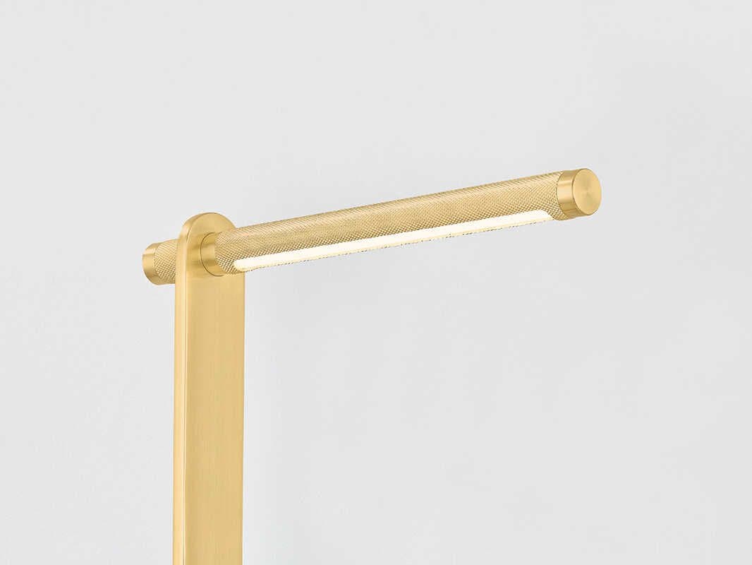 Hudson Valley Deptford Aged Brass White Acrylic Desk Lamp